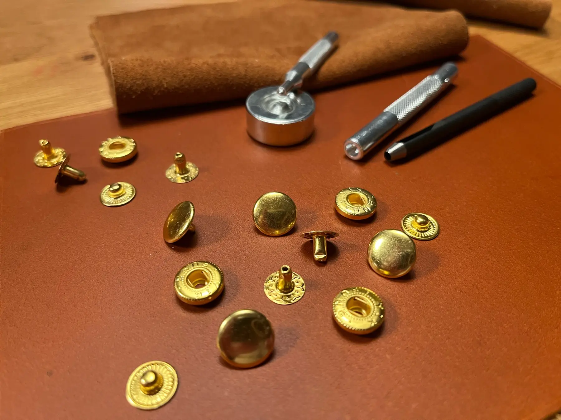 Druckknöpfe, 10 Stück, Gold